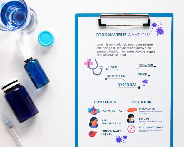 Medicine And Clipboard On Tablet Psd