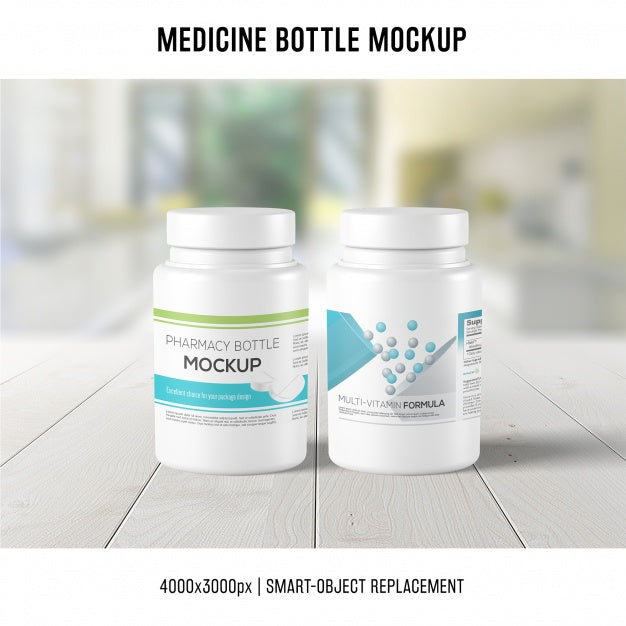 Medicine Bottle Mockup Psd
