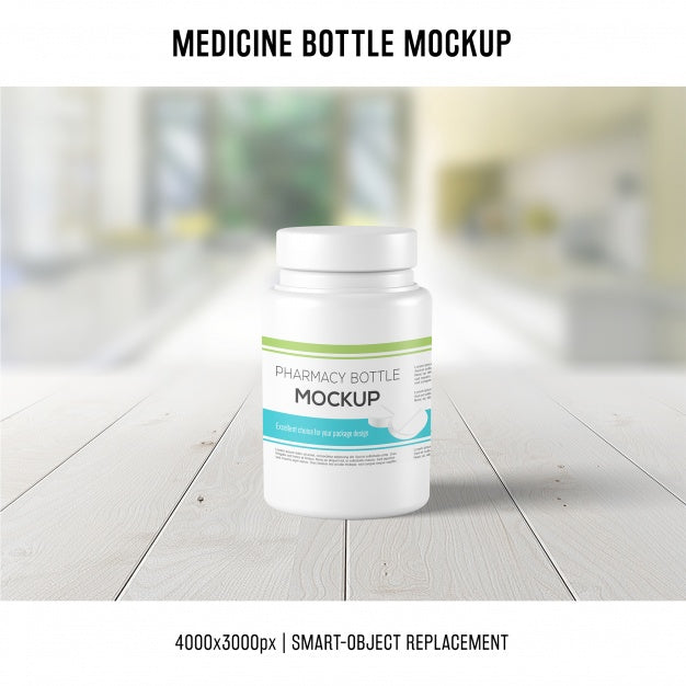 Medicine Bottle Mockup Psd
