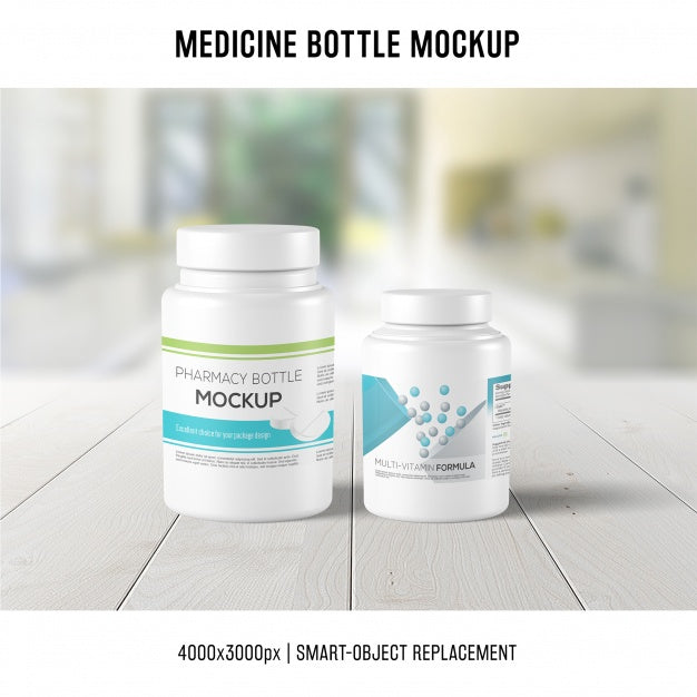 Medicine Bottle Mockup Psd