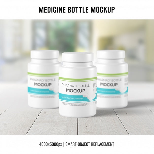 Medicine Bottle Mockup Psd