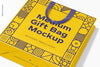 Medium Gift Bag With Ribbon Handle Mockup, Close Up Psd