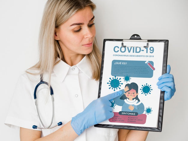 Medium Shot Doctor Coronavirus Concept Psd