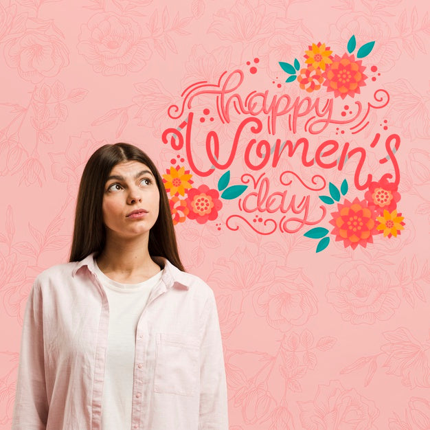 Medium Shot Girl Looking Away Psd