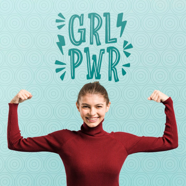 Medium Shot Girl Smiling Widely Psd