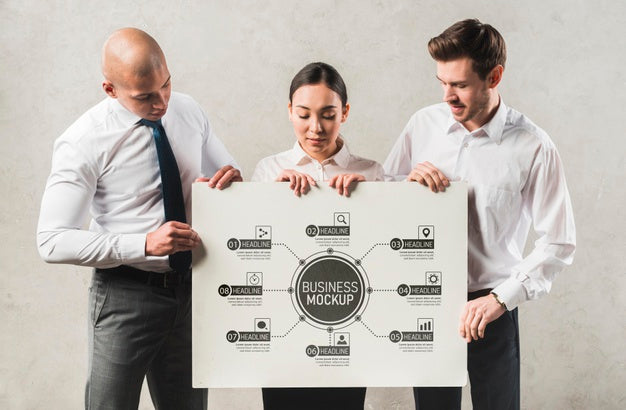 Medium Shot Teamwork Concept Psd