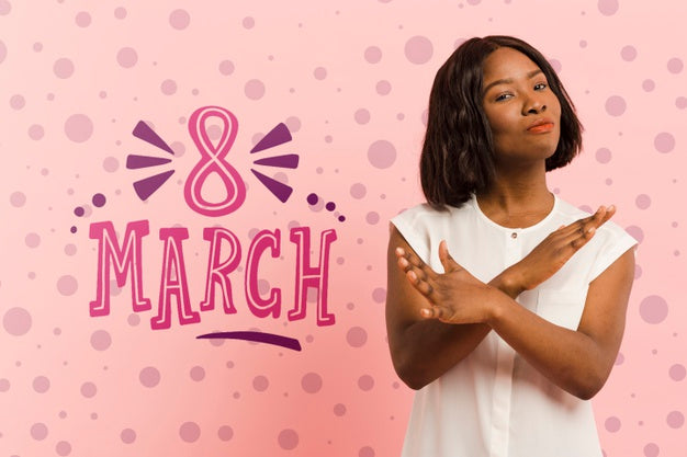 Medium Shot Woman On Women'S Day Psd