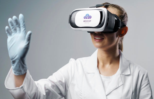 Medium Shot Woman Wearing Equipment Psd