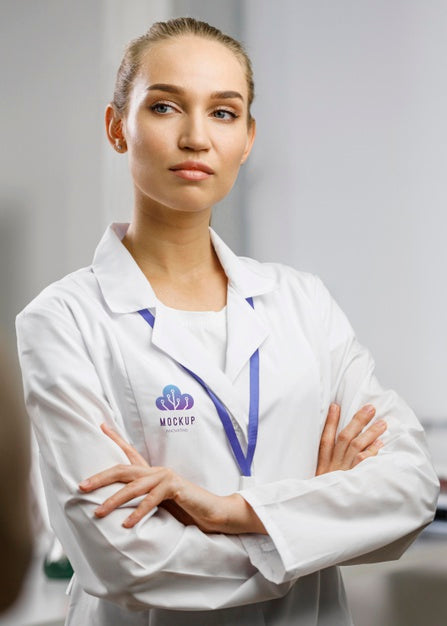 Medium Shot Woman Wearing Psd