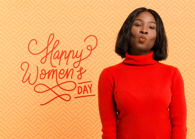 Medium Shot Woman With Kissy Face Psd