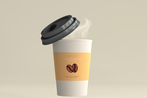 Medium Size Paper Coffee Cup Mockup Psd