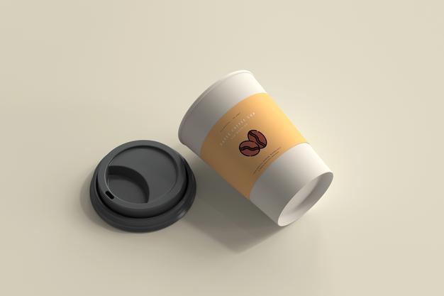 Medium Size Paper Coffee Cup Mockup Psd