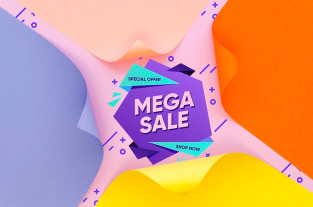 Mega Sale Geometry Paper Psd
