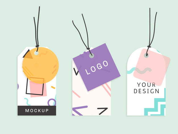 Creative Pattern Tags Mockup PSD