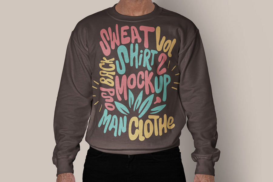 Men Sweatshirt Psd Mockup