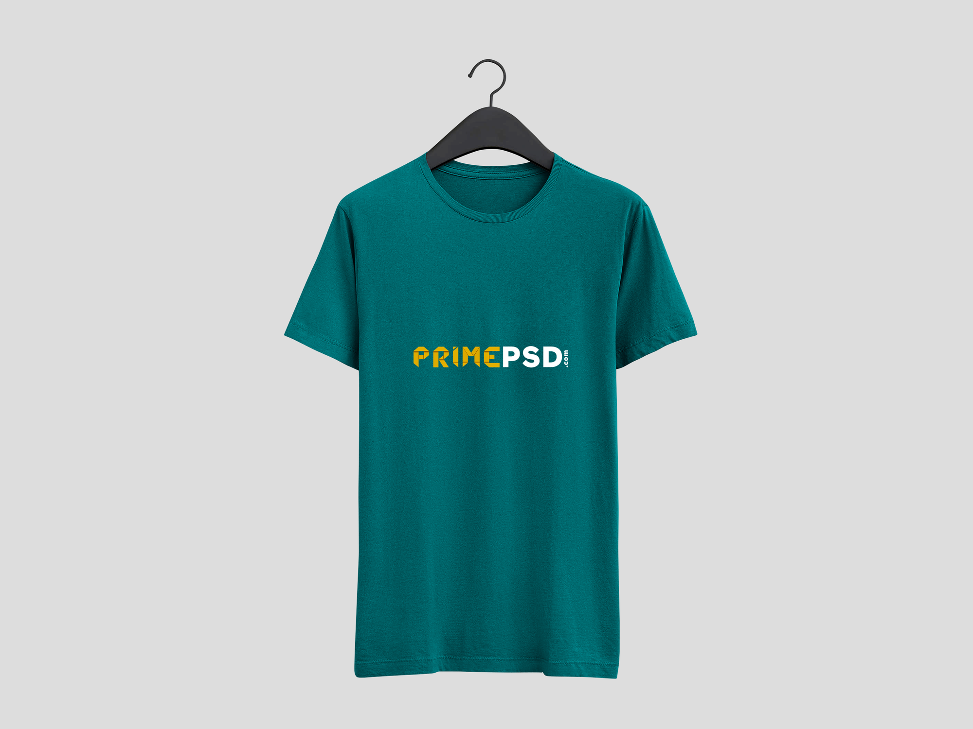 Men T-Shirt Front View Psd Mockup