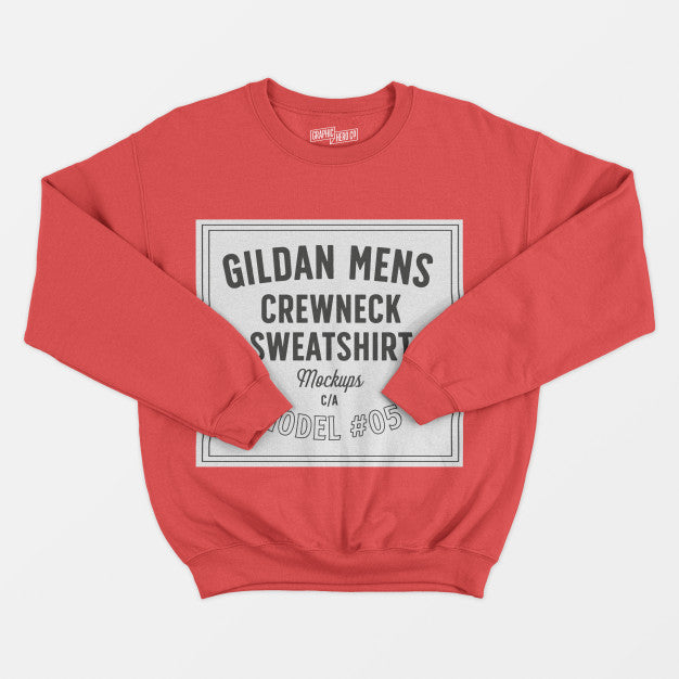 Mens Crewneck Sweatshirt Psd