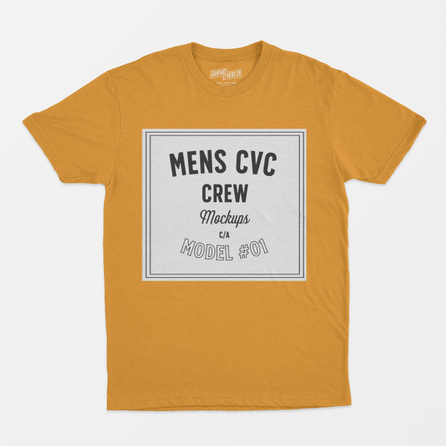 Mens Cvc Crew Mockup 01 Psd