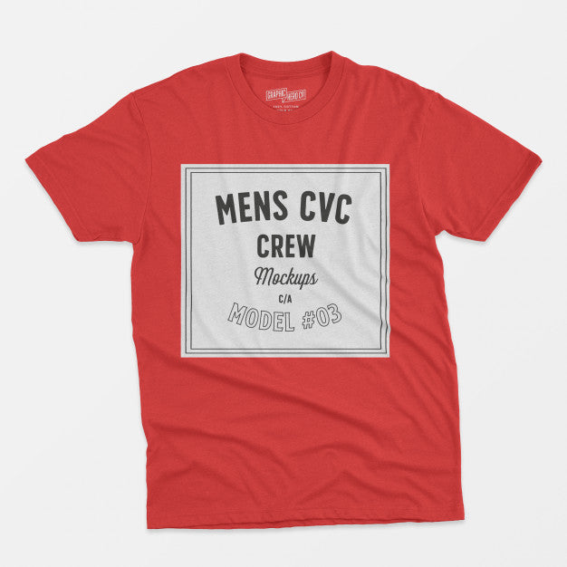 Mens Cvc Crew Mockup 03 Psd