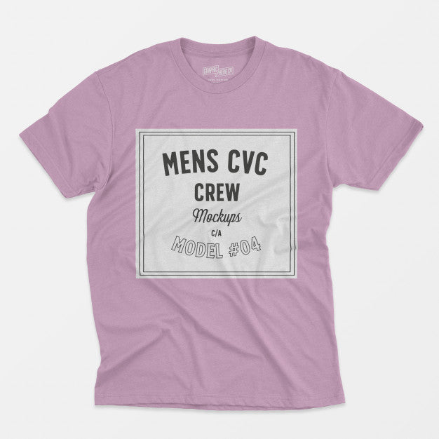 Mens Cvc Crew Mockup 04 Psd