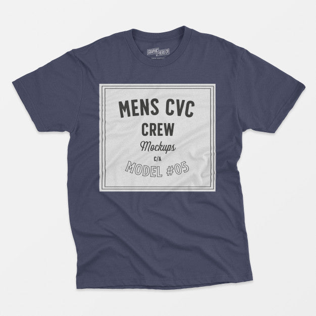 Mens Cvc Crew Mockup 05 Psd