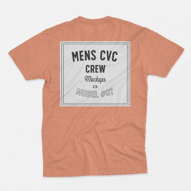 Mens Cvc Crew Mockup Psd