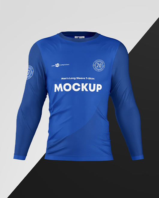 Men’S Long Sleeve T-Shirts Mockup Set