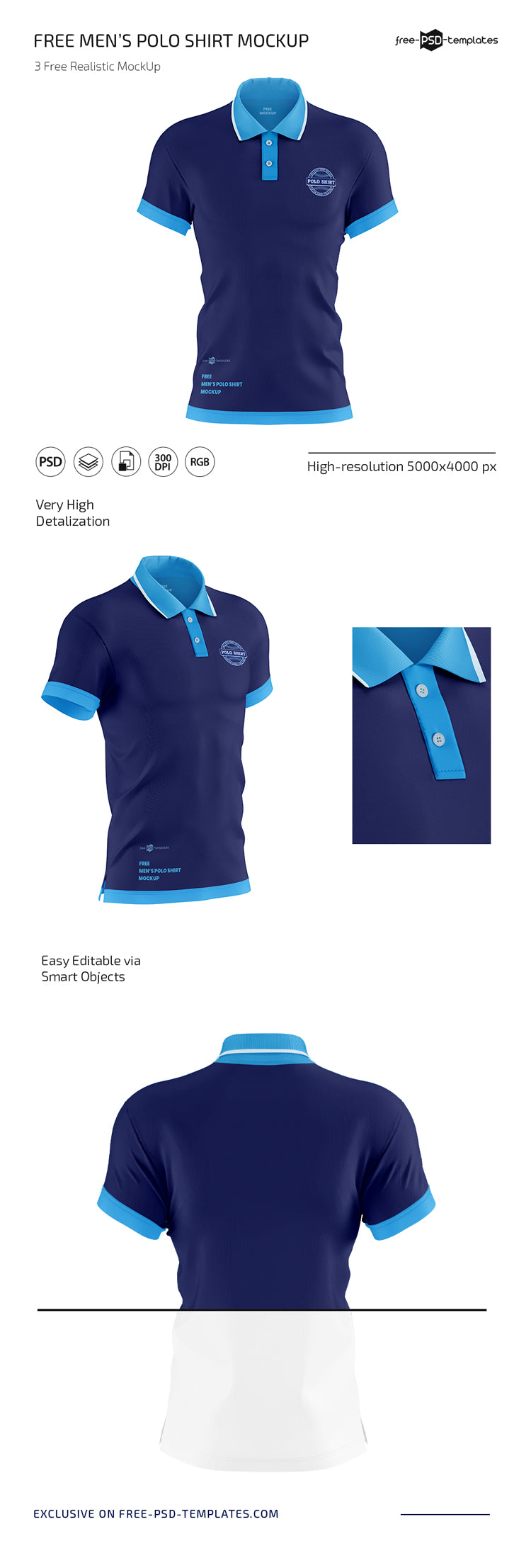 Men’S Polo Shirt Mockup