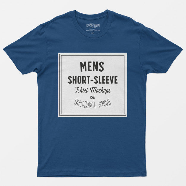 Mens Short Sleeve T-Shirt Mockups Psd