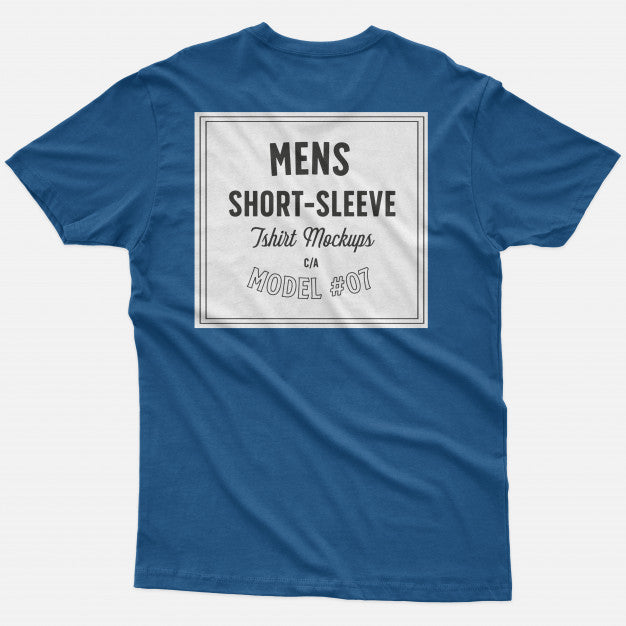 Mens Short Sleeve T-Shirt Mockups Psd