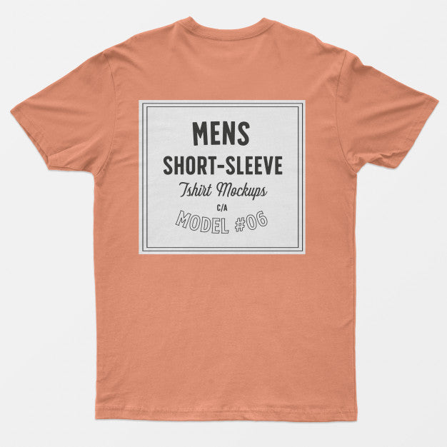 Mens Short Sleeve T-Shirt Mockups Psd