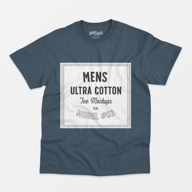 Mens Ultra Cotton Tee Mockup 03 Psd