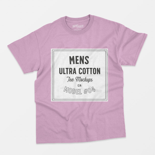 Mens Ultra Cotton Tee Mockup 04 Psd