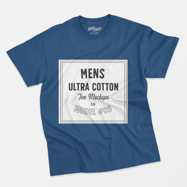 Mens Ultra Cotton Tee Mockup 05 Psd