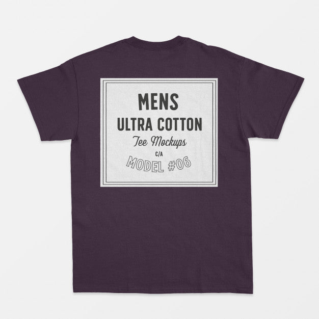 Mens Ultra Cotton Tee Mockup 06 Psd