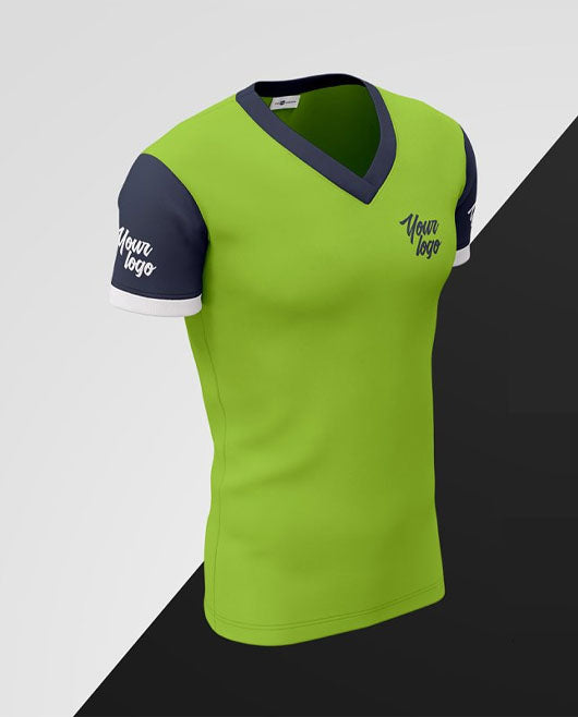 Mens V-Neck T-Shirts Mockup Set