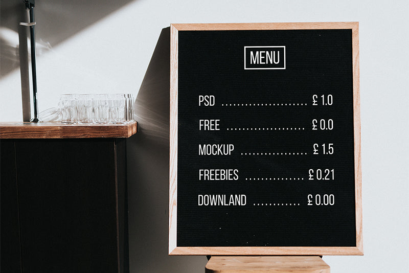 Menu Board Mockup