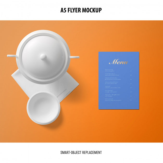 Menu Card Mockup Psd