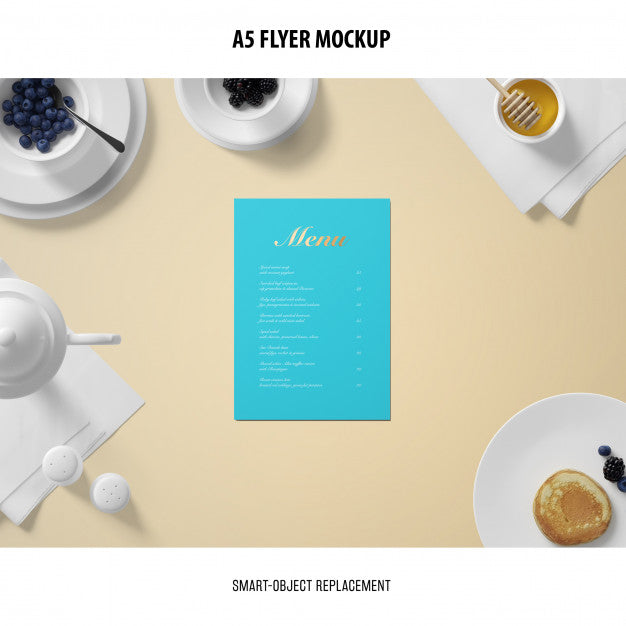 Menu Card Mockup Psd