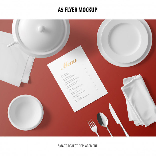 Menu Card Mockup Psd