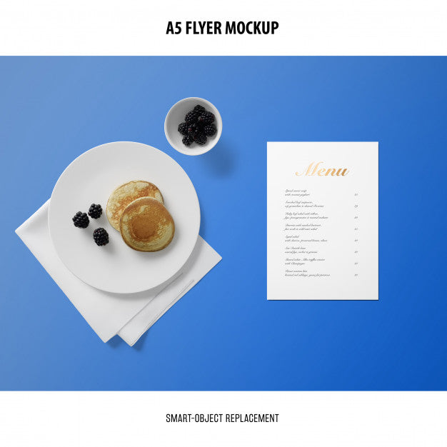 Menu Card Mockup Psd