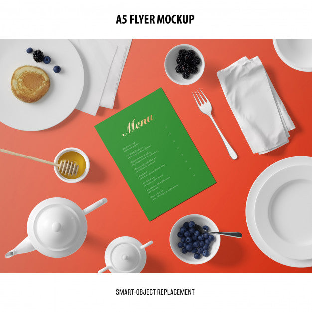 Menu Card Mockup Psd