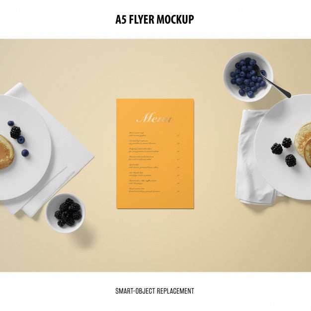 Menu Card Mockup Psd