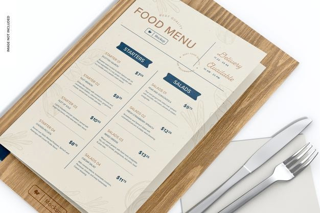Menu Holder With Rubber Mockup, Close Up Psd