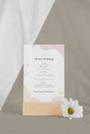 Menu Mock-Up With White Flower Psd