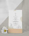Menu Mock-Up With White Flower Psd