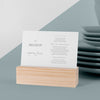 Menu Mock-Up With Wooden Stand And Dishes Psd
