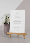 Menu Mock-Up With Wooden Stand And Flower Vase Psd