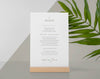 Menu Mock-Up With Wooden Stand And Leaf Psd