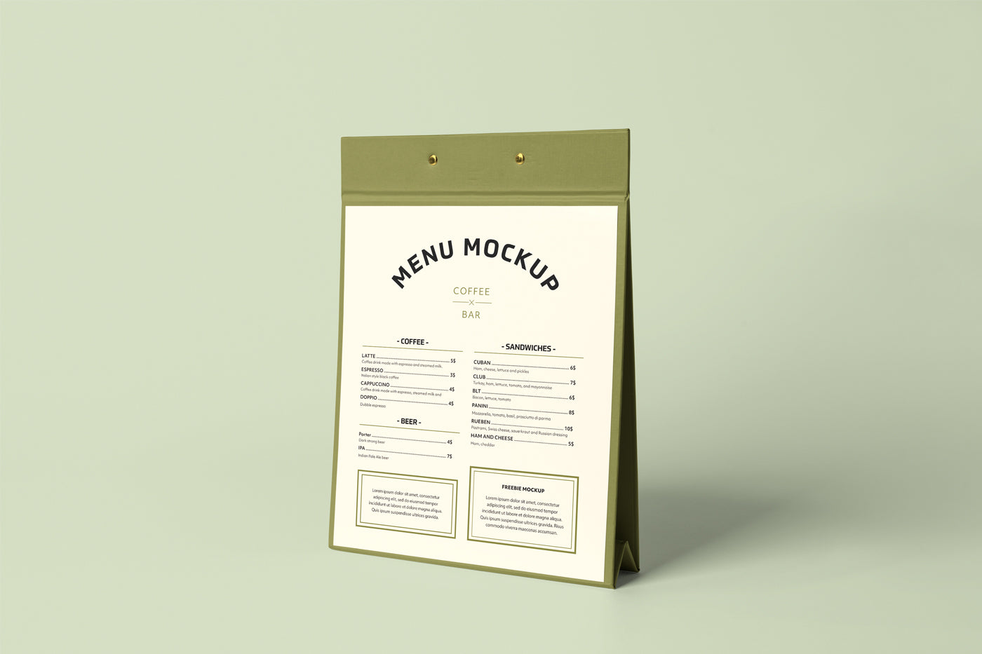 Menu Stand Psd Mockup